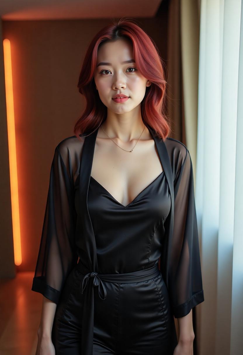 向阳处的向日葵与少女